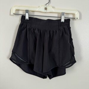 LuLuLemon Hotty Hot Short II Black Shorts - size 2 tall